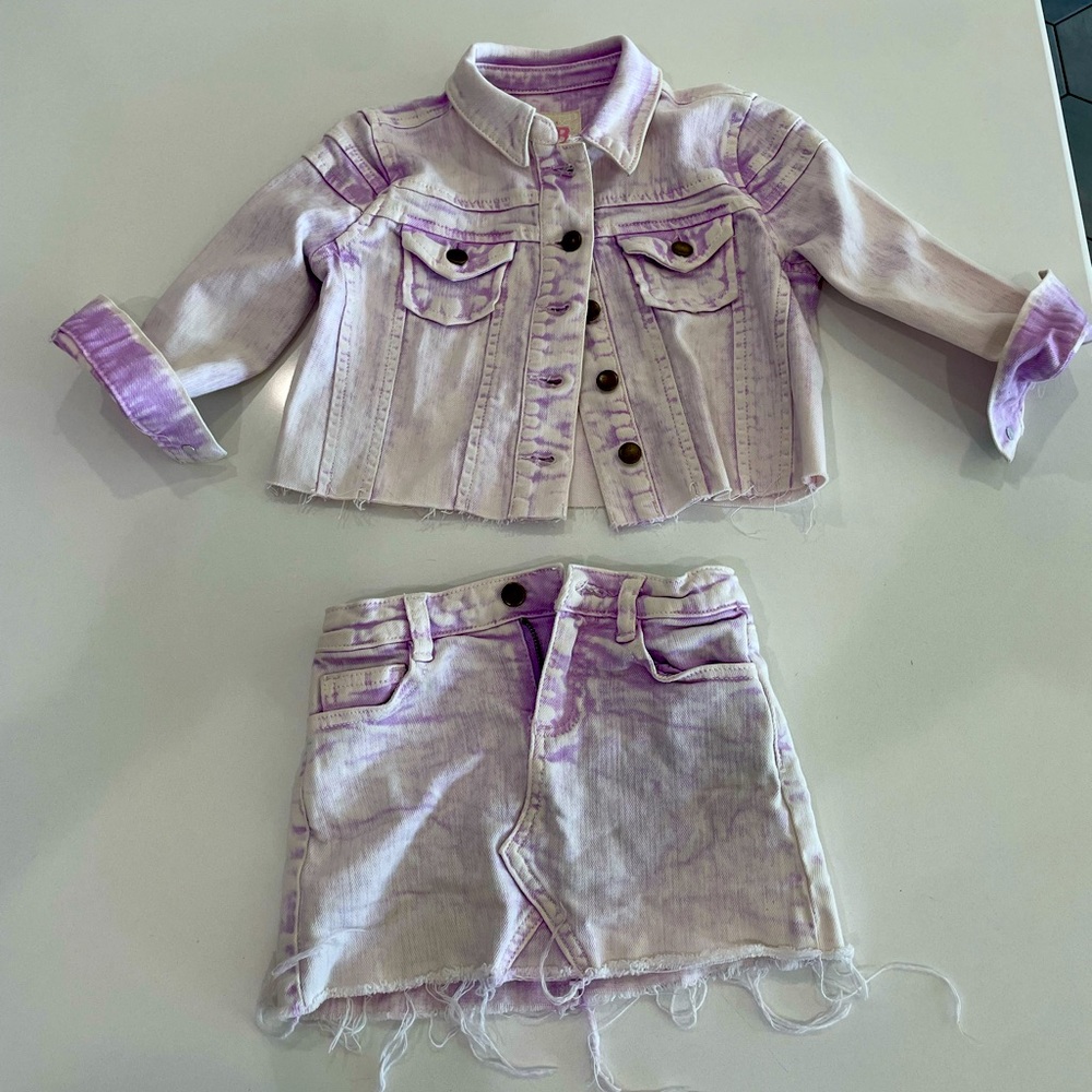 GB Girls Purple Denim Set